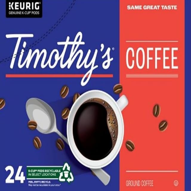 Capsules de café Timothy's Chocolat Allemand K-Cup, 24 unités pour machines à café Keurig