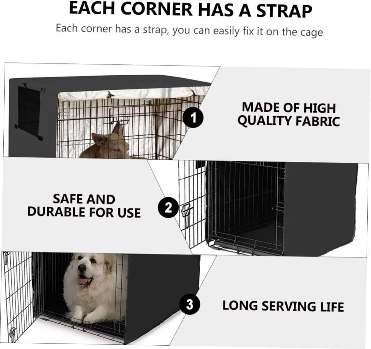 Dogs Crate Protective Cover Privacy Dog Cage Cover for Distraction Sleep Ventilated Design for Use