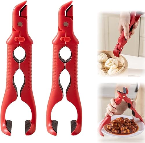 Miniatura 24 de Clip de silicona antideslizante con aislamiento térmico antiquemaduras, clips multifuncionales antiquemaduras, clip de agarre para plato de plato J