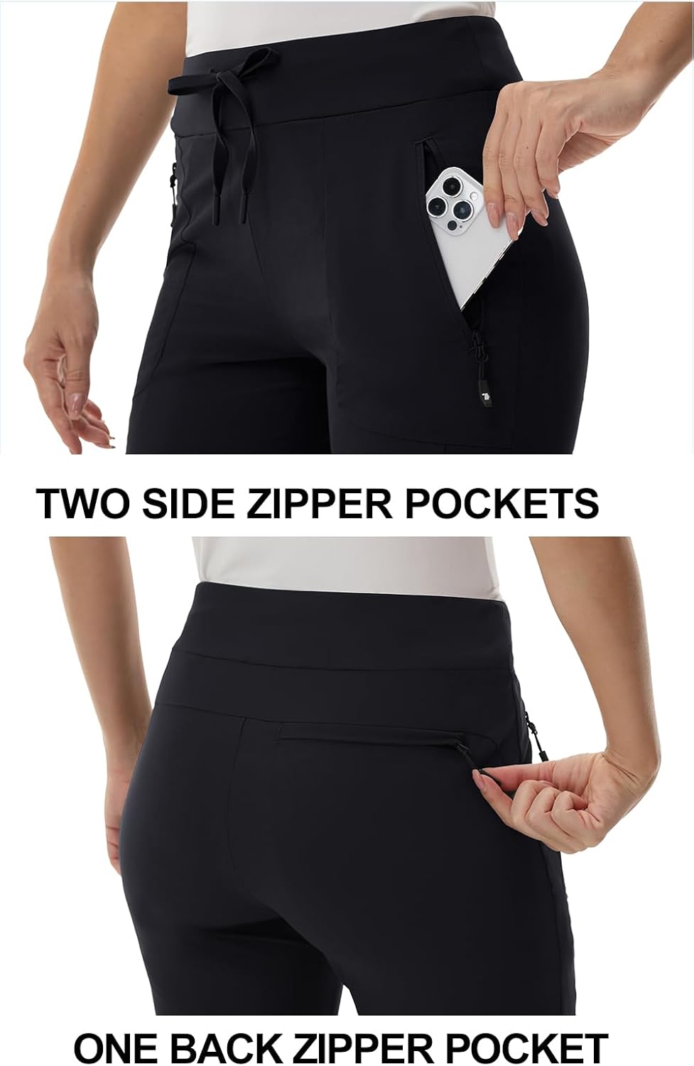 Rdruko Women's Hiking Pants Quick Dry Lightweight Water Resistant Outdoor Pants Athletic Joggers with Zipper Pockets - Image 6