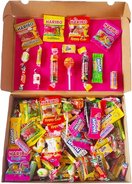 Assortiment de Bonbons Friandises - 151 Confiseries de Marque en Boîte Unique