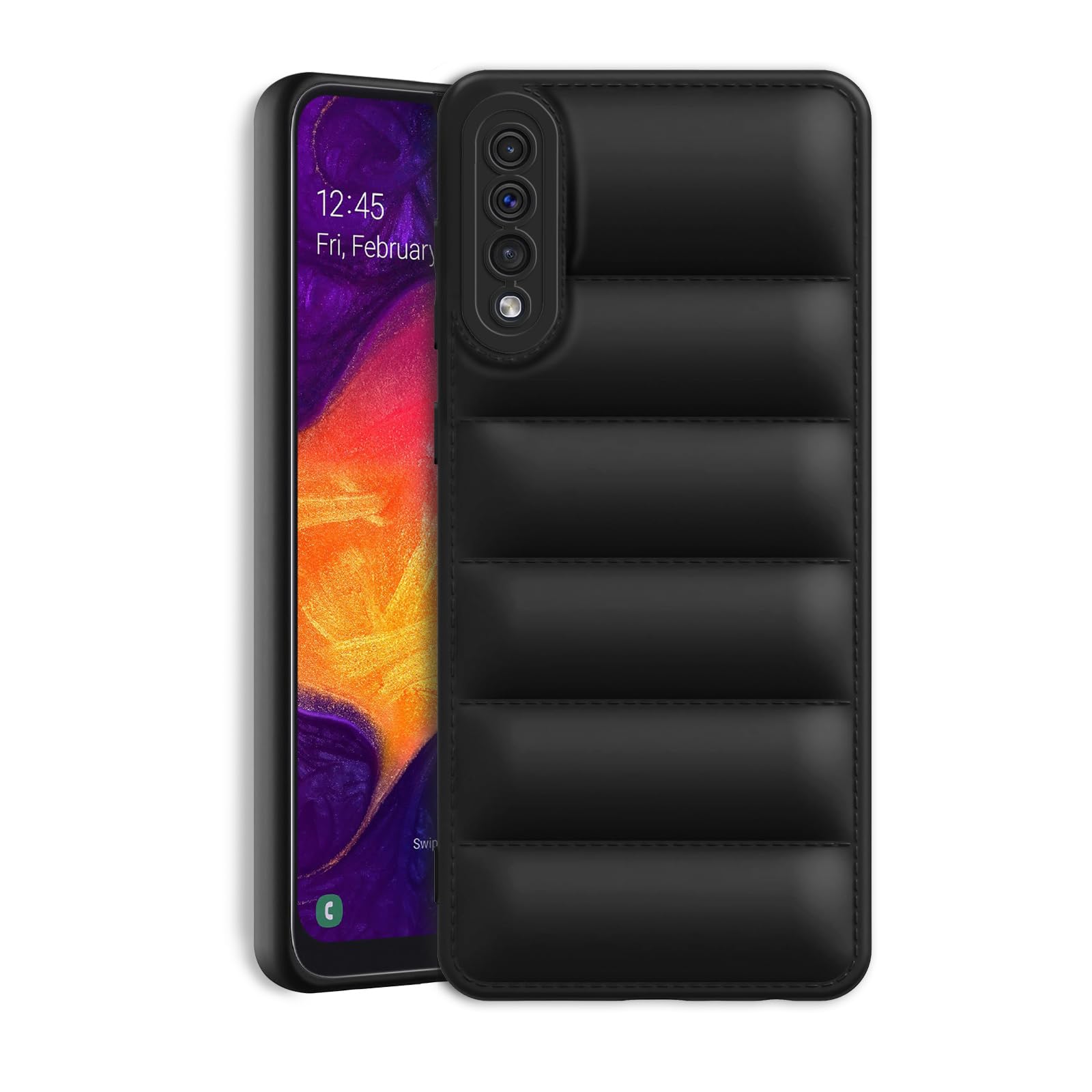 Amazon Brand - Solimo Puffer Case Camera Protection Soft Back Cover for Samsung Galaxy A50 | A50s | A30s - Black (B0CQT8GZXY) Amazon Price History, Amazon Price Tracker