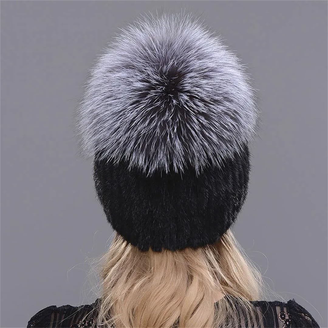 Moda Inverno Caldo Donne Knit Caps Faux Peloso Caldo Moda Sci Berretti