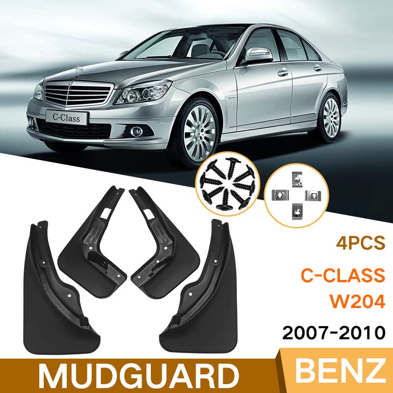 Auto Schmutzfänger Für Mercedes C-Class W204 2007-2010 - Schwarzer Spritzschutz