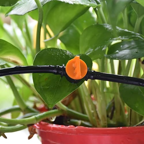Miniatura 3 de Válvula de riego por goteo, 100 válvulas de cierre de púas de 14 de pulgada, válvula de acoplamiento de tubo de riego universal para invernadero de