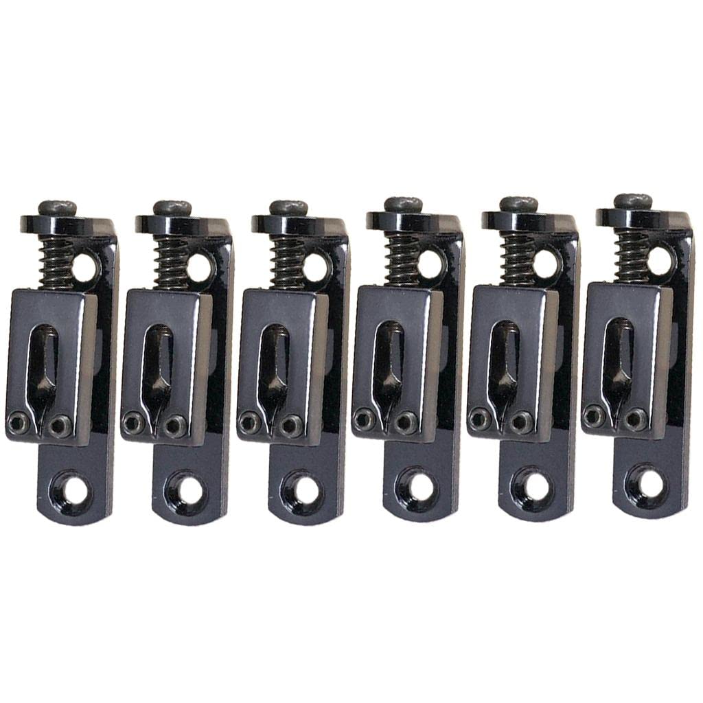 VISTORA 6Pieces Individual Single Bridge Saddles for 6 String Electric Guitar Black|Acoustic-Electric Guitar|Electric Guitar|Guitar Accessories-image-3