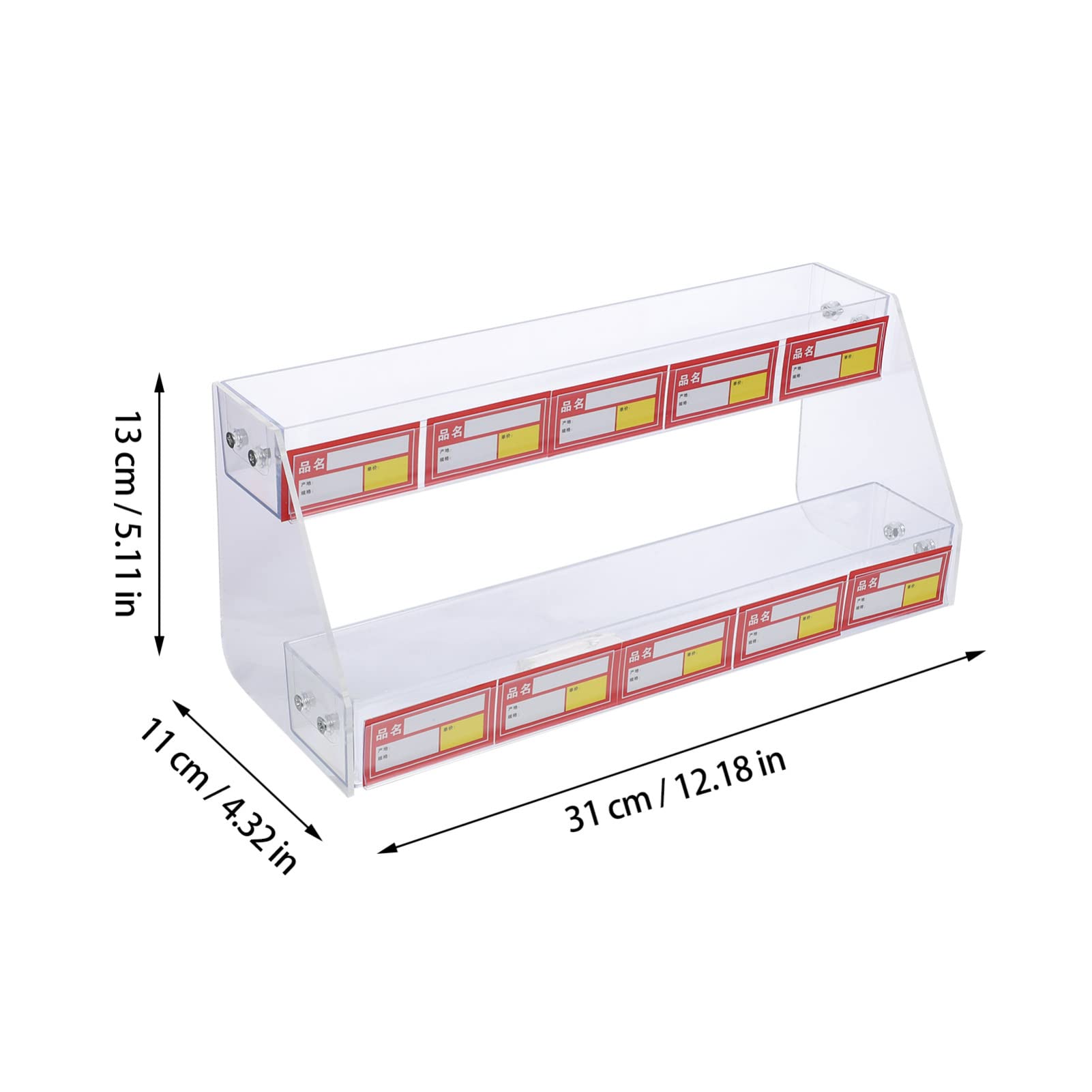 Cabilock 1Set Transparent Display Rack Standing Holder for Chewing Gum Items Sturdy Shelf for Retail Shops and Easy Organization