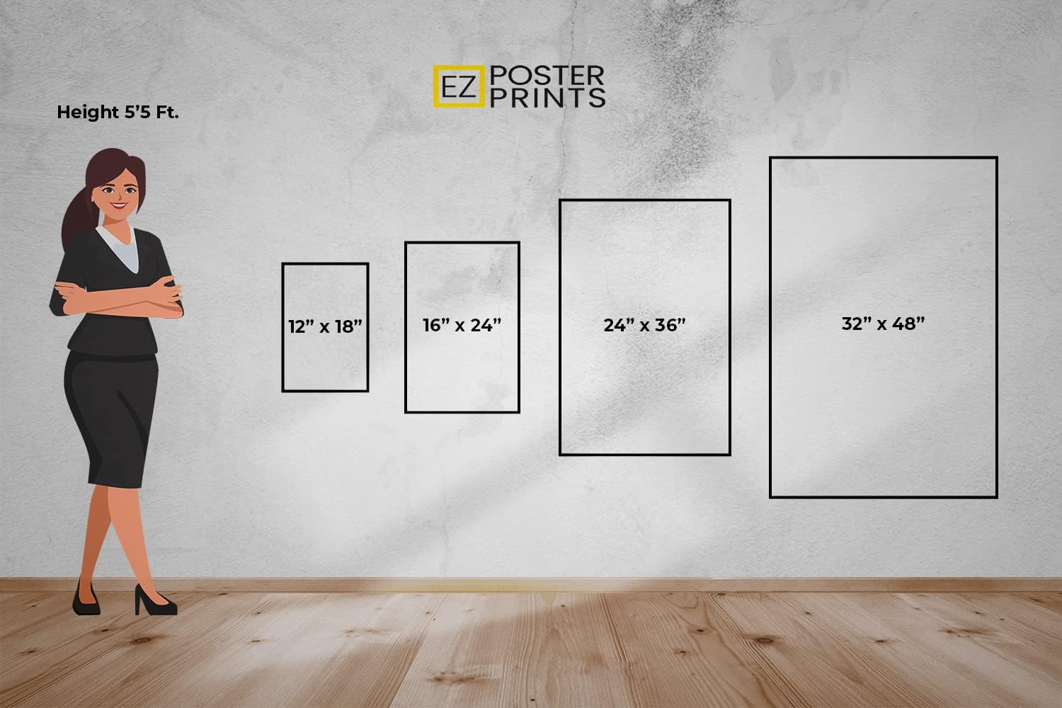 EzPosterPrints - Most Popular Horse Theme Quote Posters - Power Strength Elegant Motivational Quotes Poster Printing - Wall Art Print For Home Office - Footprints - 36X24 Inches