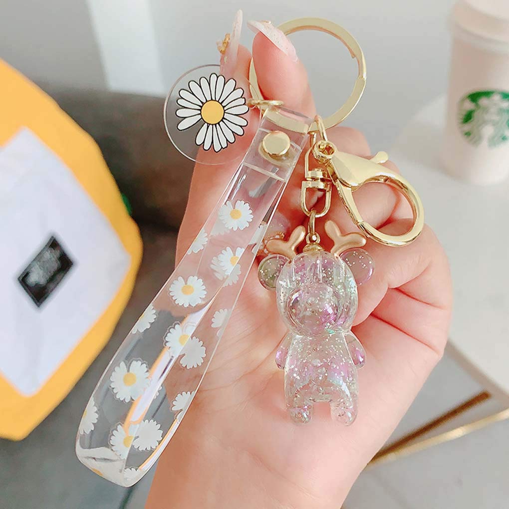 Amazon.co.jp: キーホルダー,かわいい透明アクリルクラウンクマ