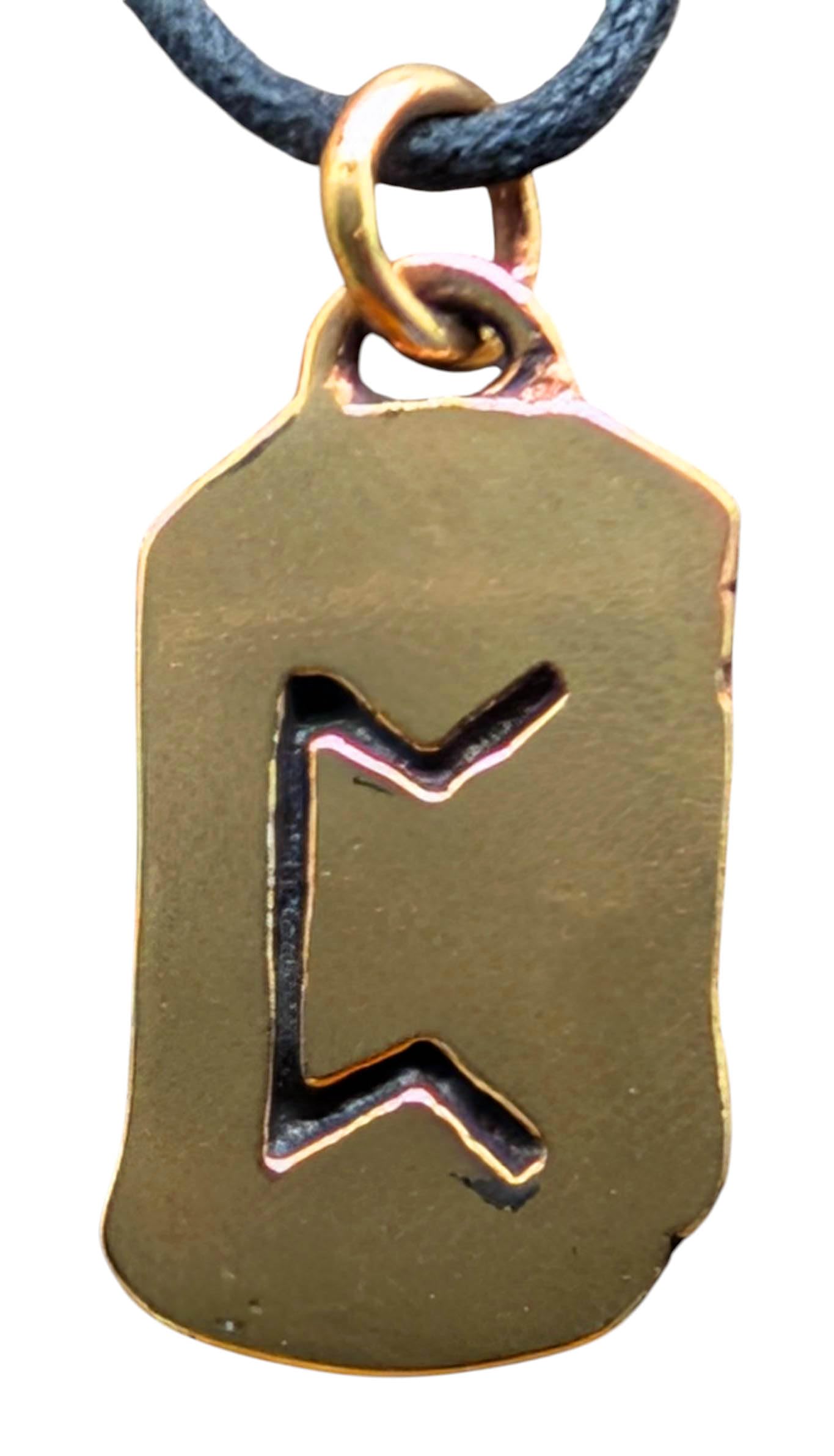 Kiss of Leather Colgante Runa Perthro de bronce nº 100, Bronce