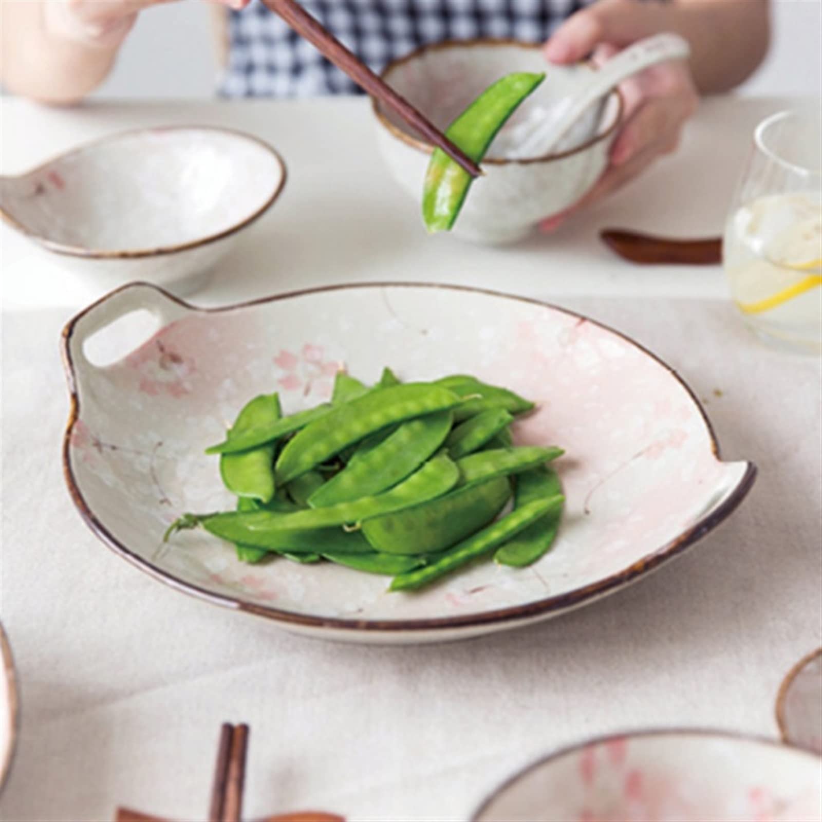 Talerze Obiadowe Xueying Talerz Ceramiczny Naczynia Kuchenne Sushi Sałatka Zupa Z Makaronem Talerz Obiadowy Rodzinny Naczynia Kuchenne Do Serwowania,Green-26.5 * 23CM