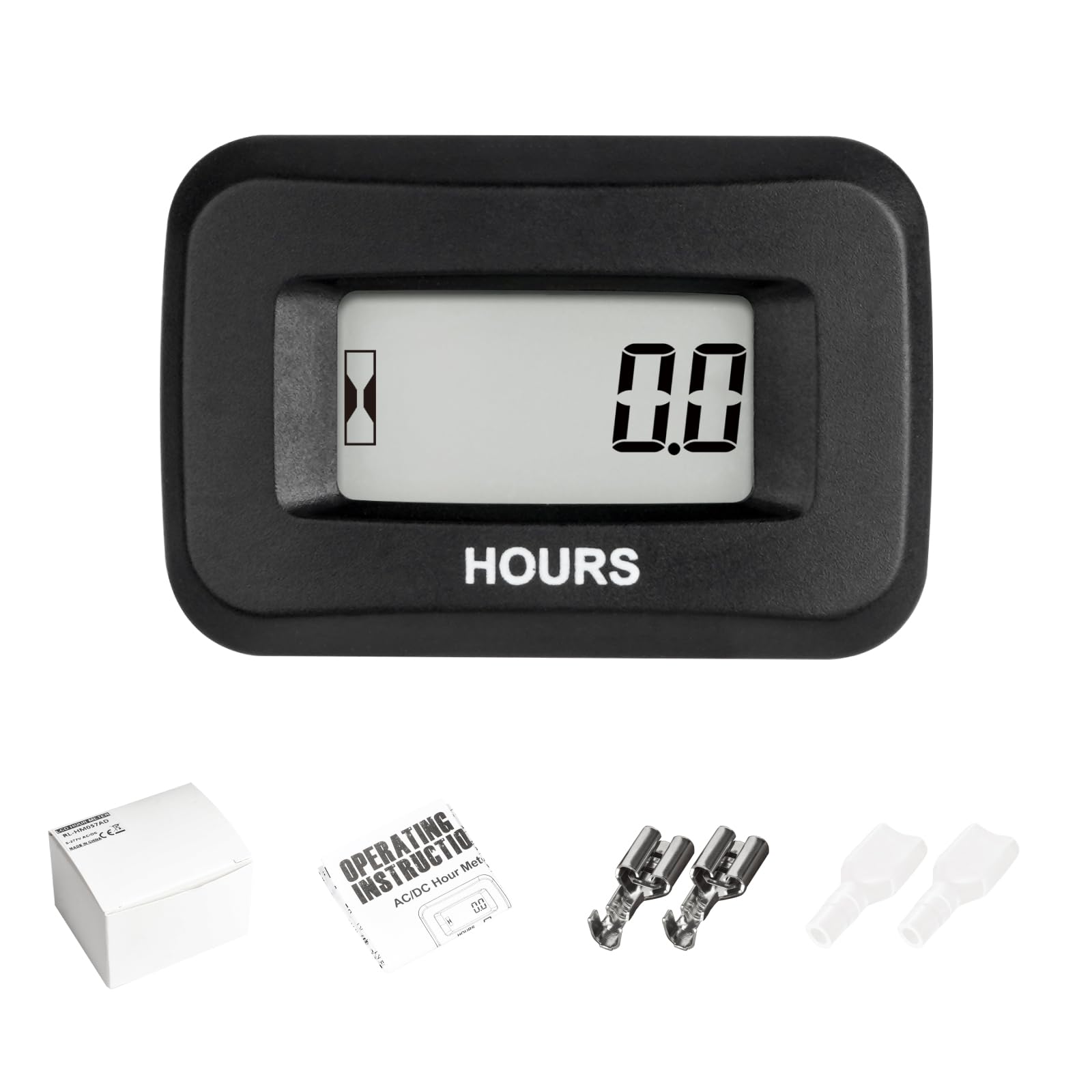 Contatore digitale LCD per ore di funzionamento AC/DC 5 V fino a 277 V, timer per conto alla rovescia, memorizzazione dati per tosaerba ZTR, trattore, generatore, club, auto, lavatrice