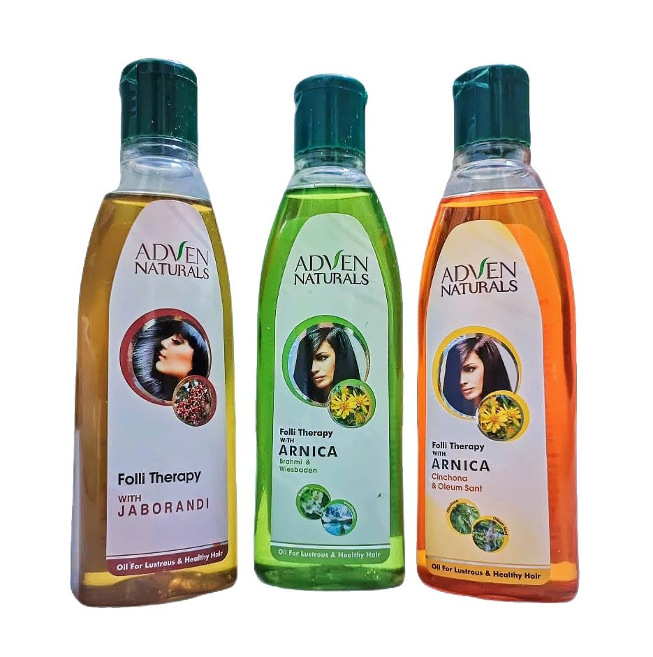 Adven Natural Jaborandi Oil 100ml And Adven Natural Arnica Oil Brahmi & Wiesbaden 100ml And Arnica Cinchona & Oleum Sant 100ml (Set Of 3)-image-30