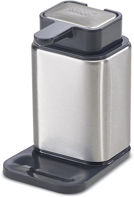 Joseph Joseph 85135 Surface Stainless-Steel Soap Pump and Bar - Silver