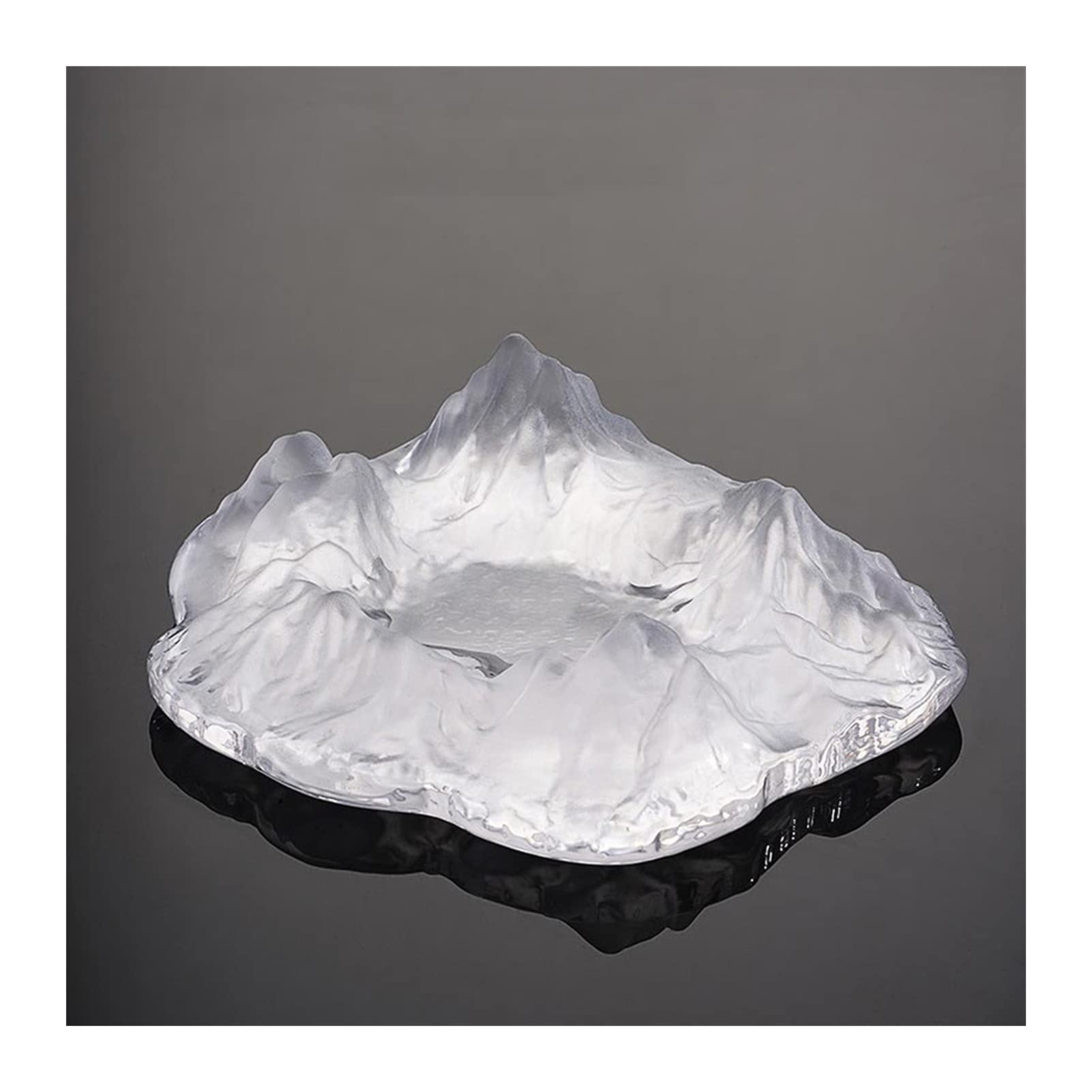 Cenicero de cerámica con diseño de iceberg, decoración creativa para el hogar, regalo único para novio, elegante diseño de cristal para sala de estar, decoración de oficina
