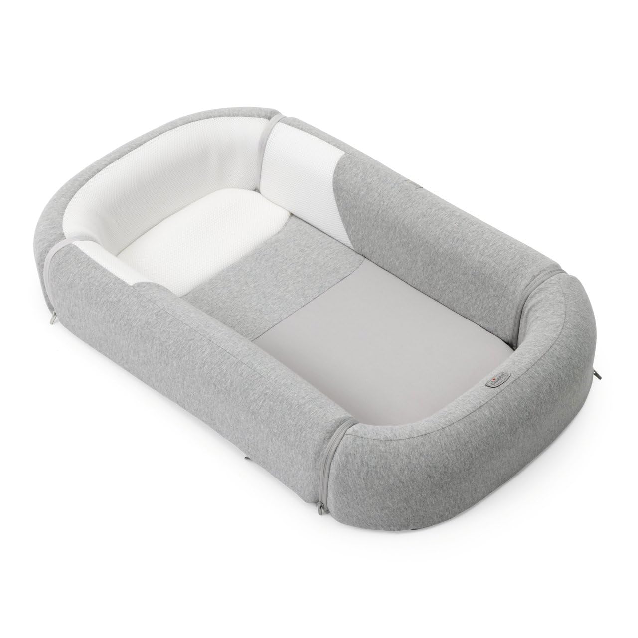 Chicco Mommy Pod 3in1, Riduttore Lettino Neonato, 81 cm x 49 cm, Nido per Bebè, 0-3 mesi per la Nanna, 0-8 mesi per il Tummy Time, Rivestimento in Cotone Organico, Lavabile in Lavatrice, Grigio