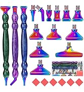14PCS Diamond Painting Pen Set | Stainless Steel Metal Tips Ergonomic Diamond Art Drill Pen And 6 Painting Glue Clay Comfort Grip And Faster Drilling 14pcs Blue