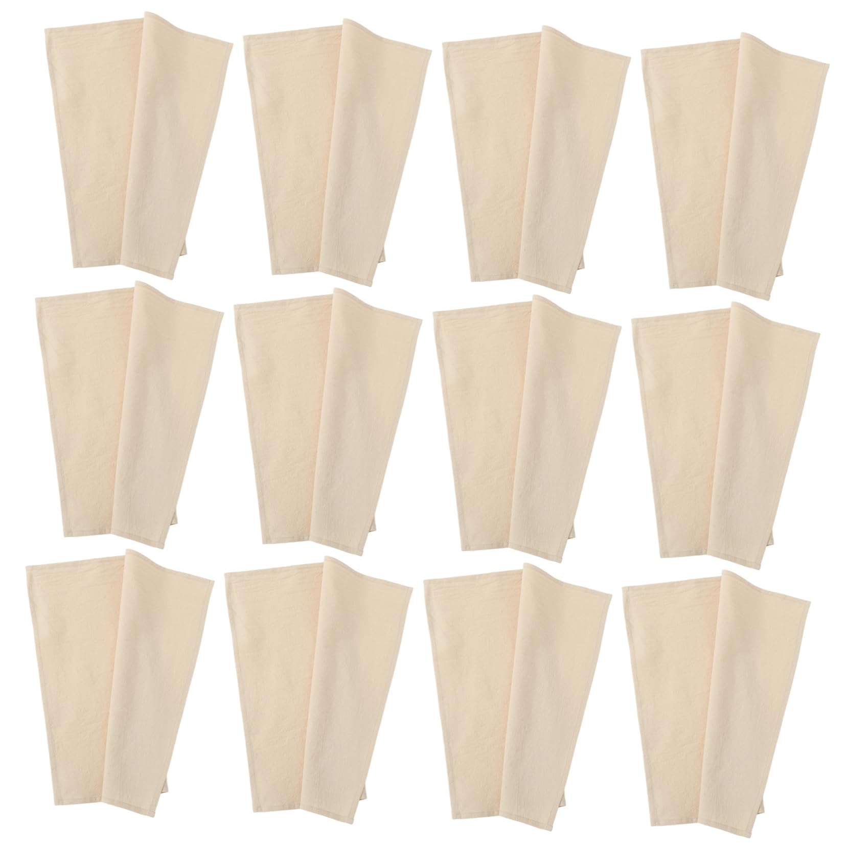 Serviettes de table coton durables 12 pièces de qualité supérieure
