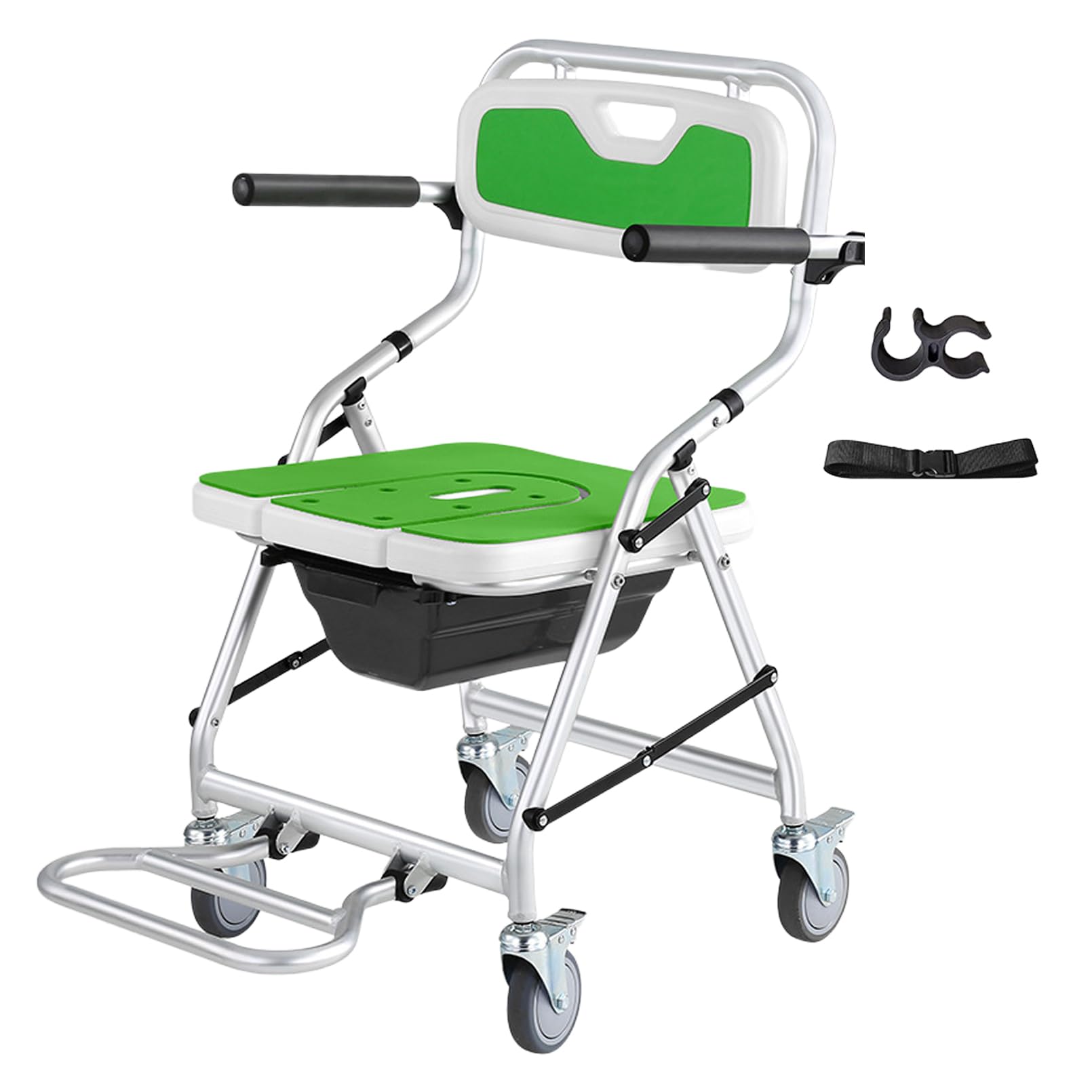 Amazon | グリーントイレ車椅子 耐荷重150kg 入浴用車いす 折りたたみ