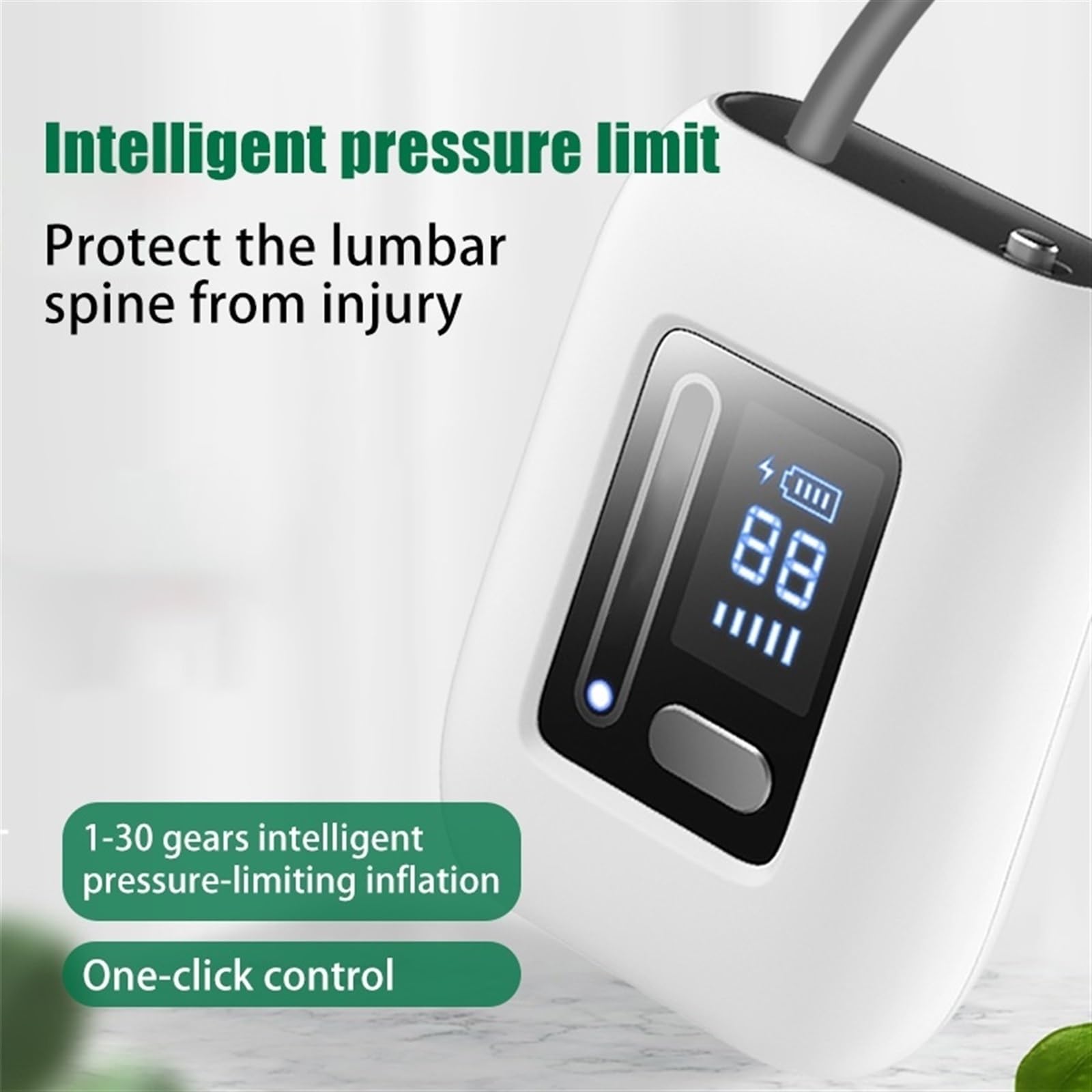 Cintura di decompressione Cinghia posteriore di sostegno lombare Cinghia regolabile di massaggio dell'aria della schiena della vita vertebrale per Sciatica Herniated Back Pain Relief ( Size : S )