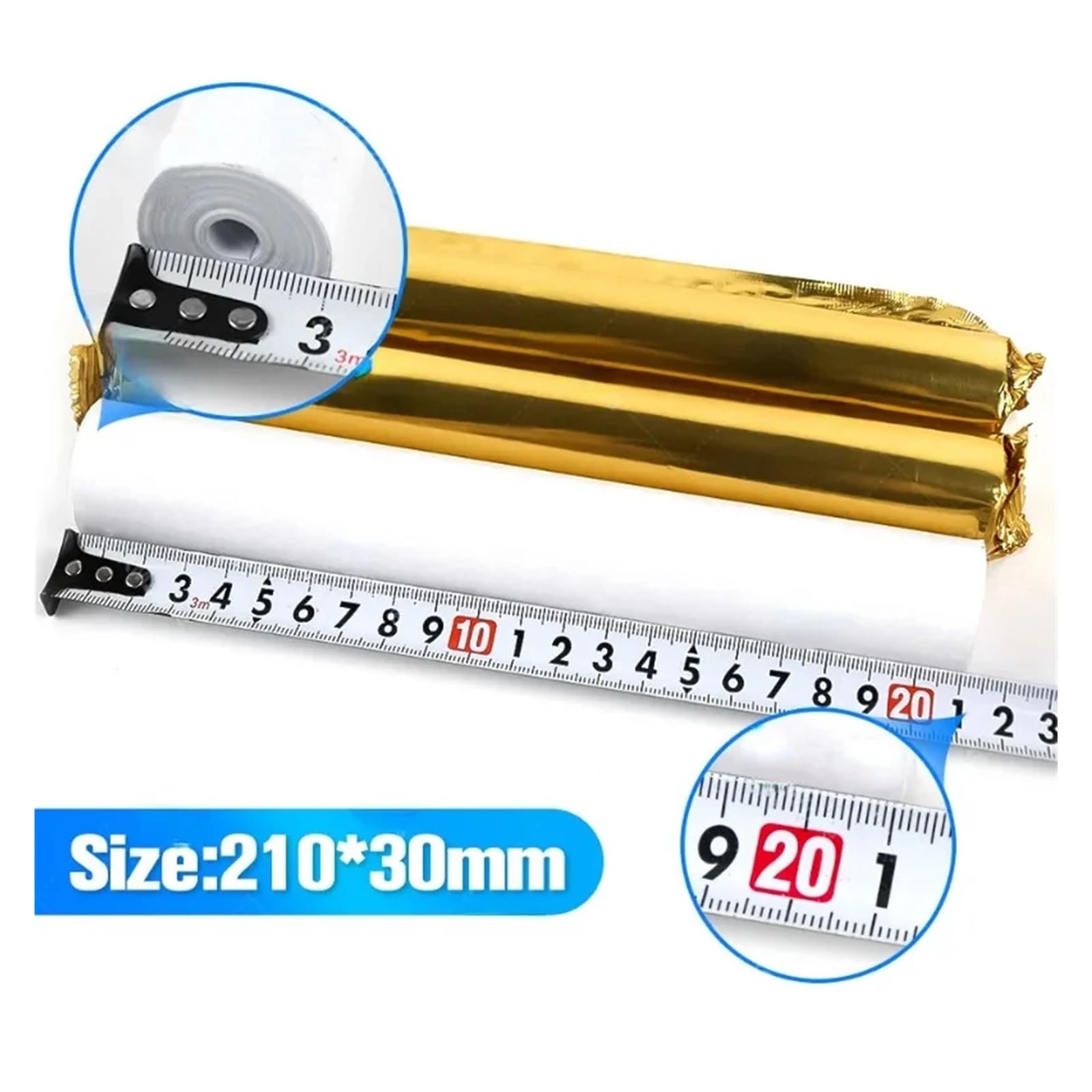 Papel TéRmico Papel de impresión térmica 210 * 30 mm A4 Papel térmico for Impresora inalámbrica A4 Rollo de Papel Papel TéRmico Adhesivo(20 Rolls)