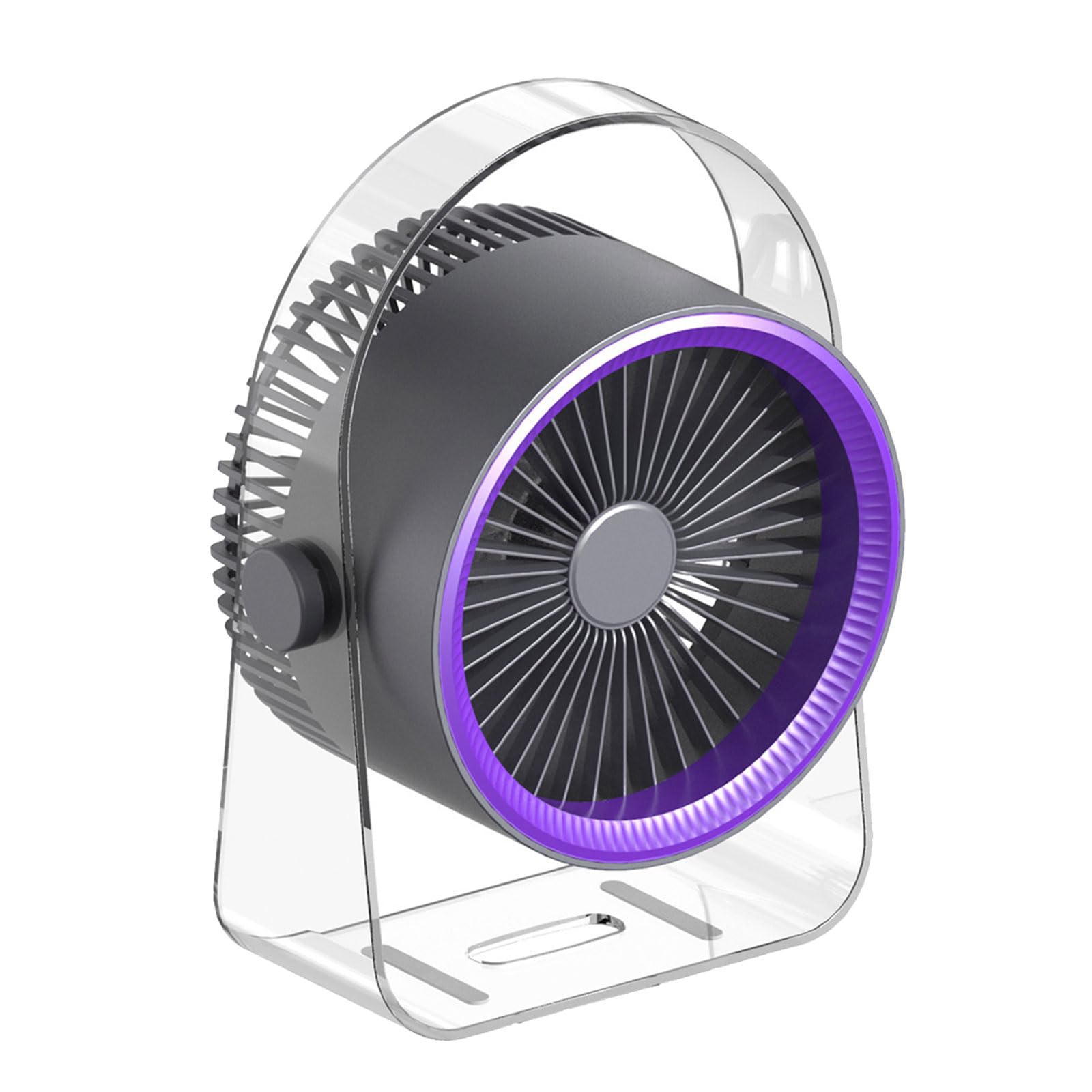 Uqezagpa Dark Grey Portable Electric Adjustable Speed Cooling Fan 2000Mah Battery Rechargeable Desktop Fan For Study Room And Workspaces Usb Rechargeable