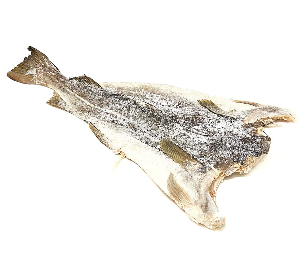 BACALAO ISLANDIA EN HOJA ENTERA 10/20 (3 a 4 kg) Salado Retractilado doblado con piel de primera calidad,de carne blanca y con una fina película de sal recubriendo el producto.