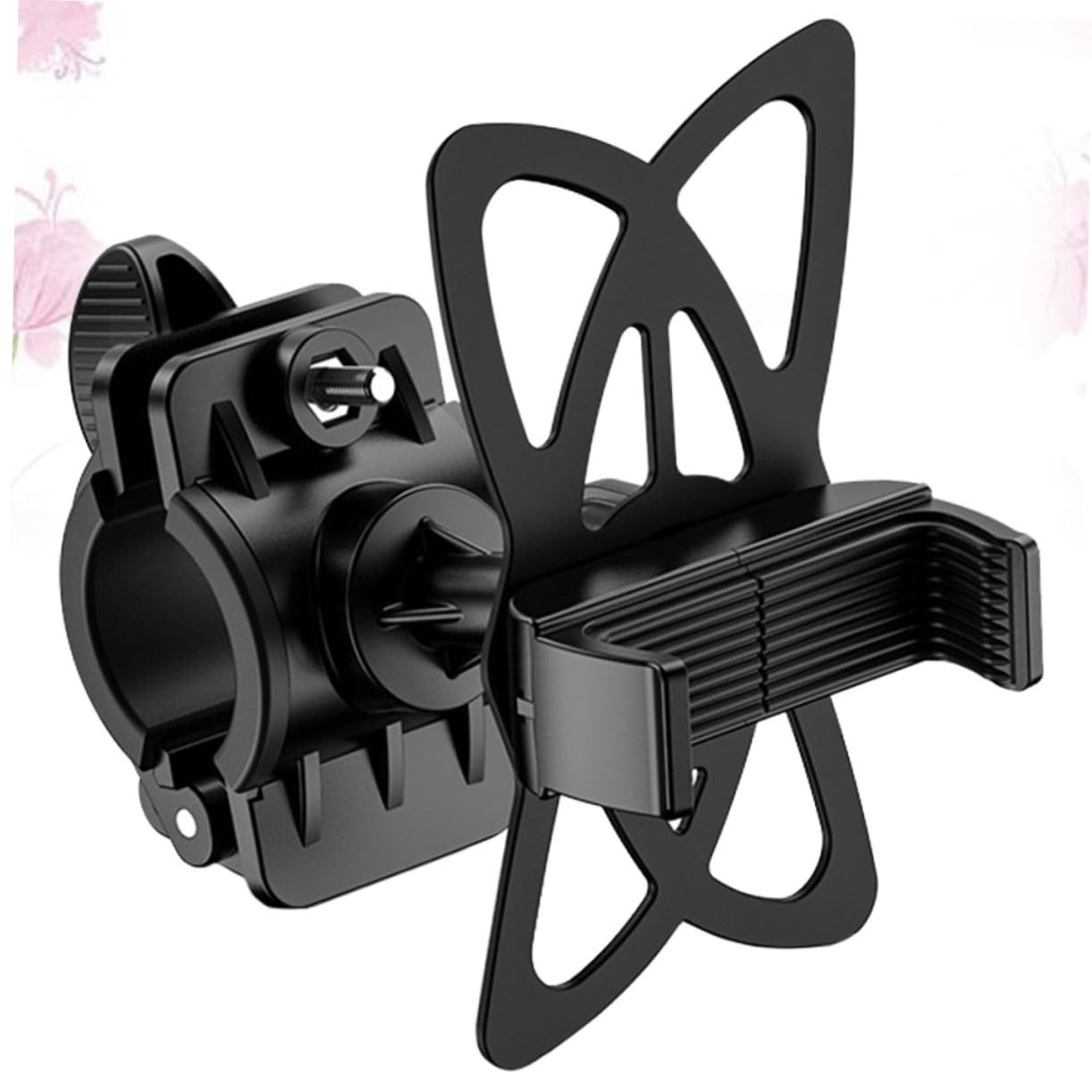 Zerodeko 3 Pezzi Telefono da Bici Portacellulare Manubrio per Biciclette Nero Accessorio per Bike Facile da Installare e Compatibile con Maggior delle Biciclette