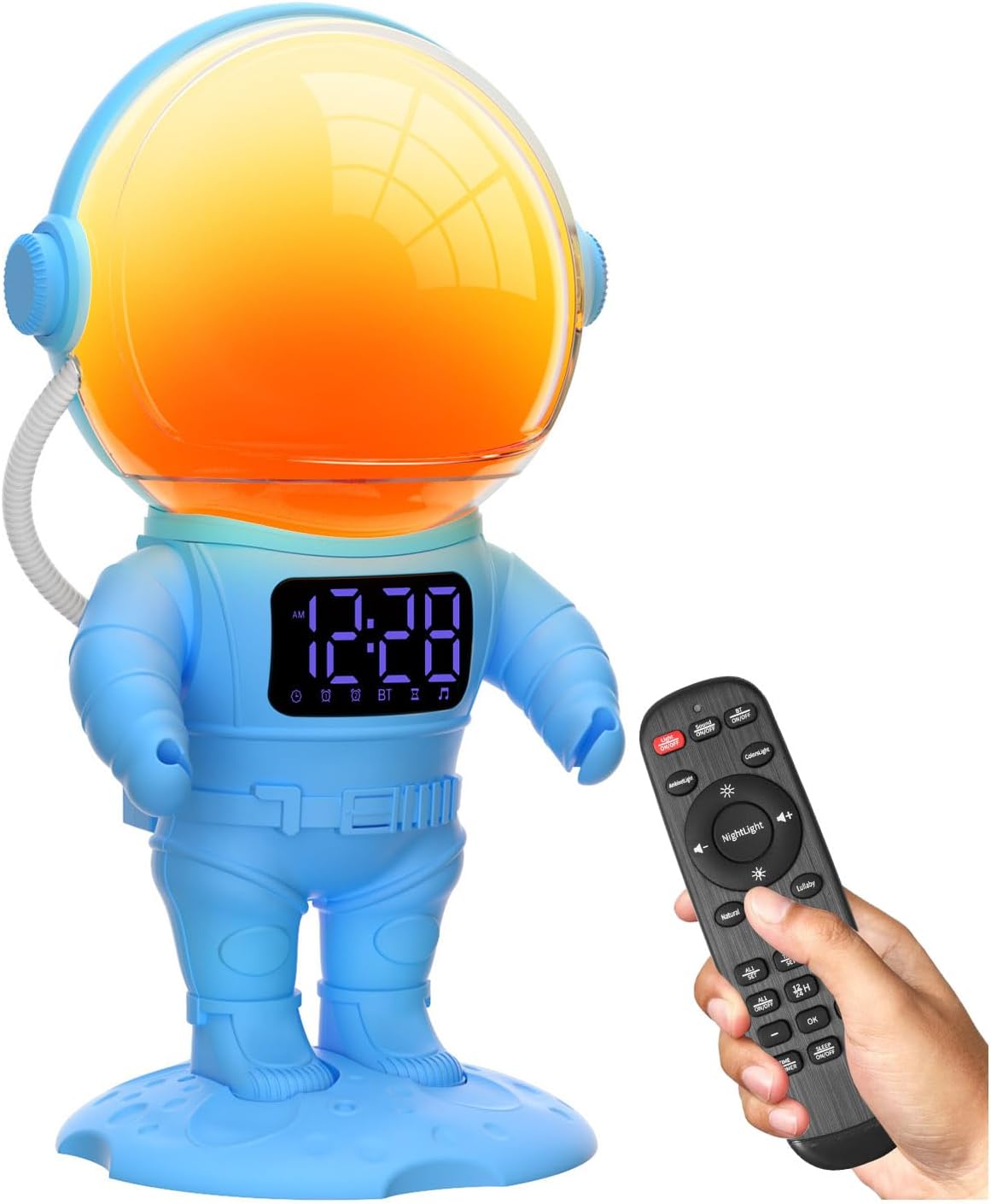 AFEXOA Astronaut Sunrise Alarm Clock with Remote Control