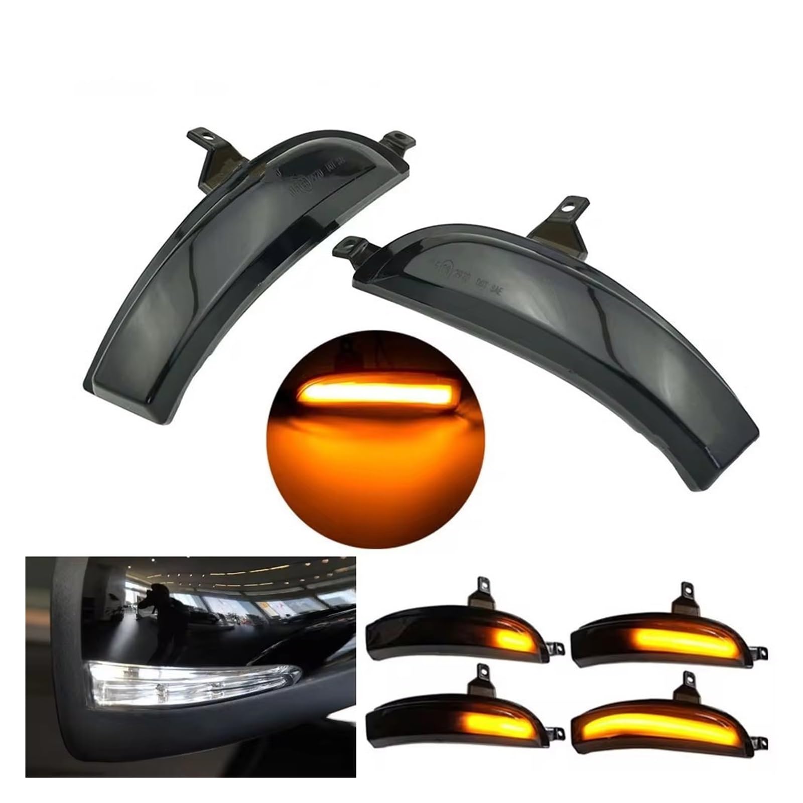 Luz Señal Giro para Koleos HY 2011 2012 2013 2014 2015 2016 2017 1.ª Generación Modelo Facelift 1 Par Luces LED Señal Giro Intermitente Espejo Lateral Luz Secuencial Indicador Intermitente
