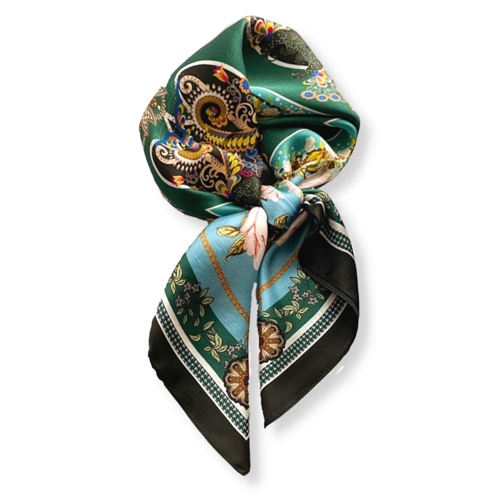 PoeticEHome Bufanda de seda de morera 100% pura para mujer, pañuelo cuadrado 68x68cm, accesorio para cabeza cuello rega…