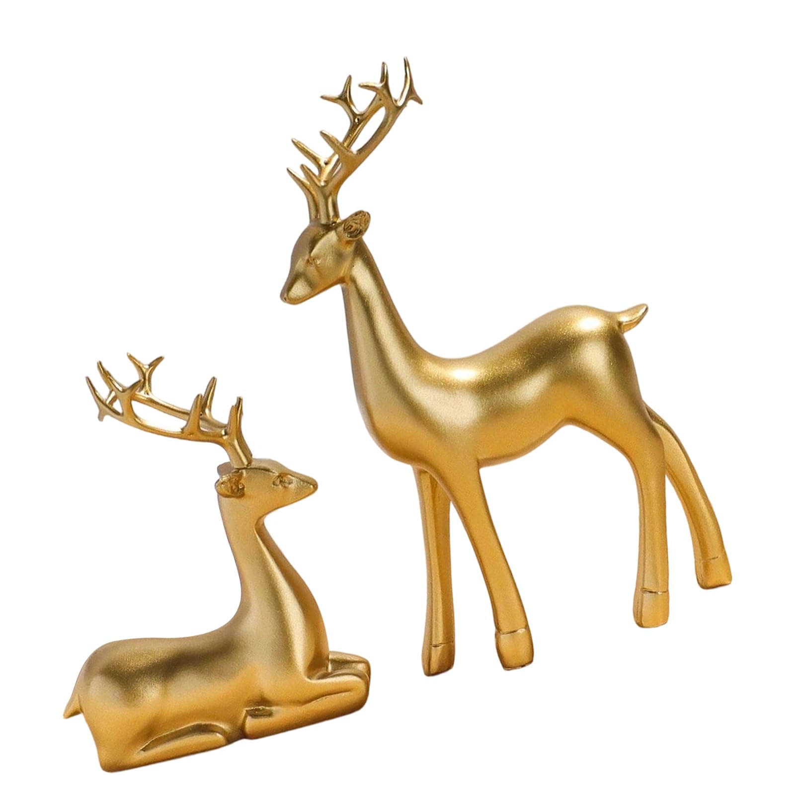 our fave Handcrafted Resin Reindeer Christmas Decoration Festival Tabletop Accent Colorful Statue for Home Colorful Statue