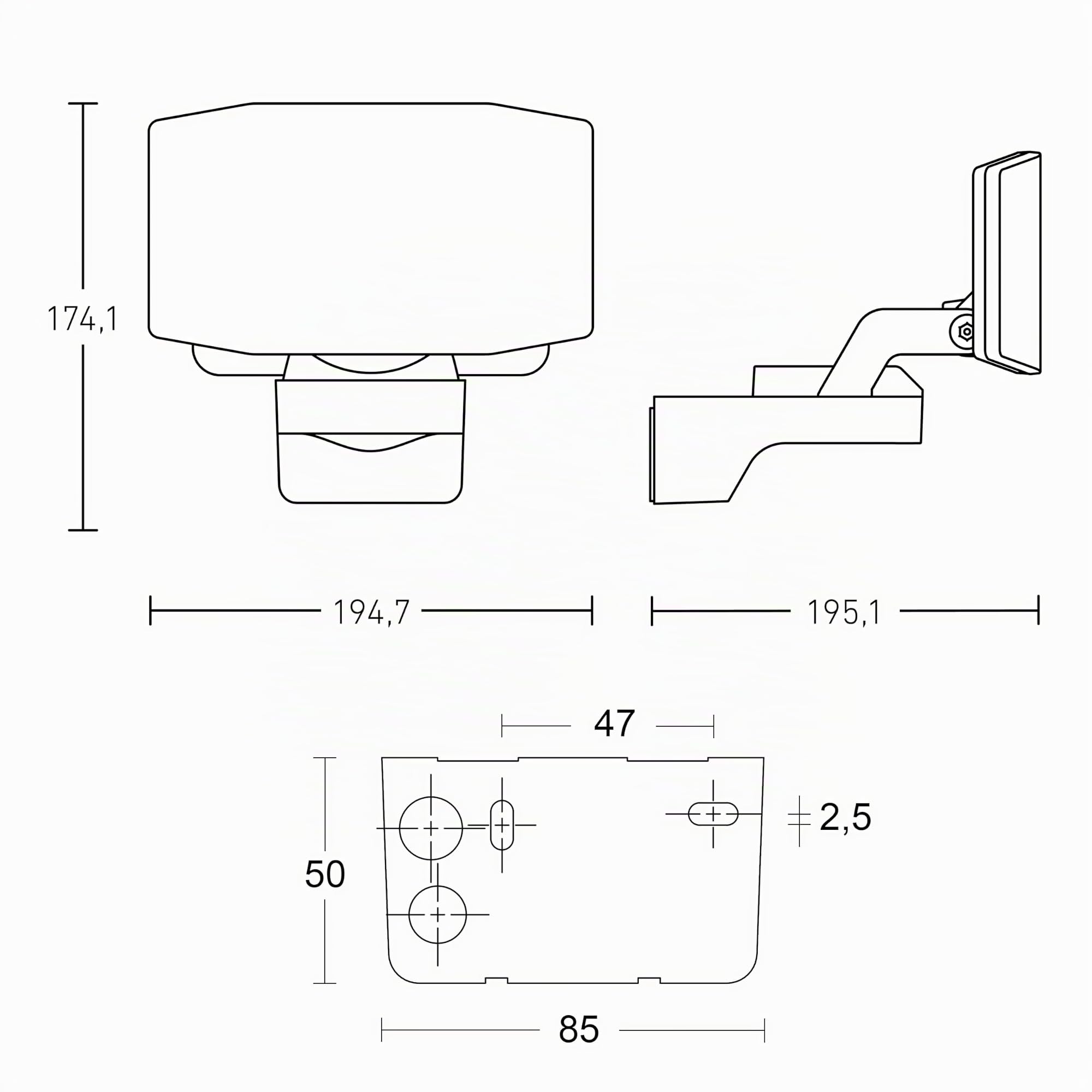 STEINEL Projecteur LED extérieur XLED Protect blanc 3000K blanc chaud