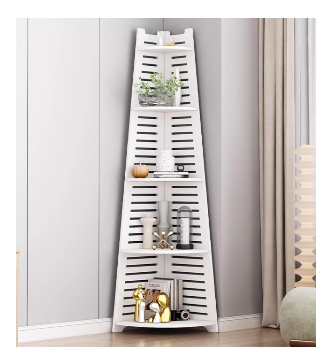 Soporte de esquina Boohelf de 5 niveles: dale vida a tus plantas en el salón o baño