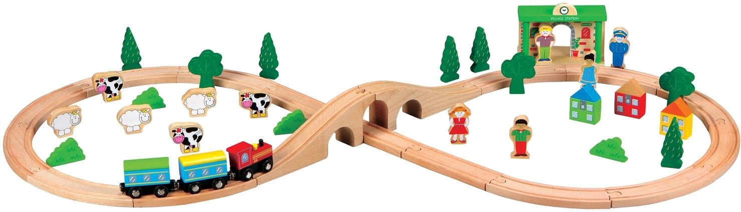 Lelin Toys 31916 Wooden Train Set