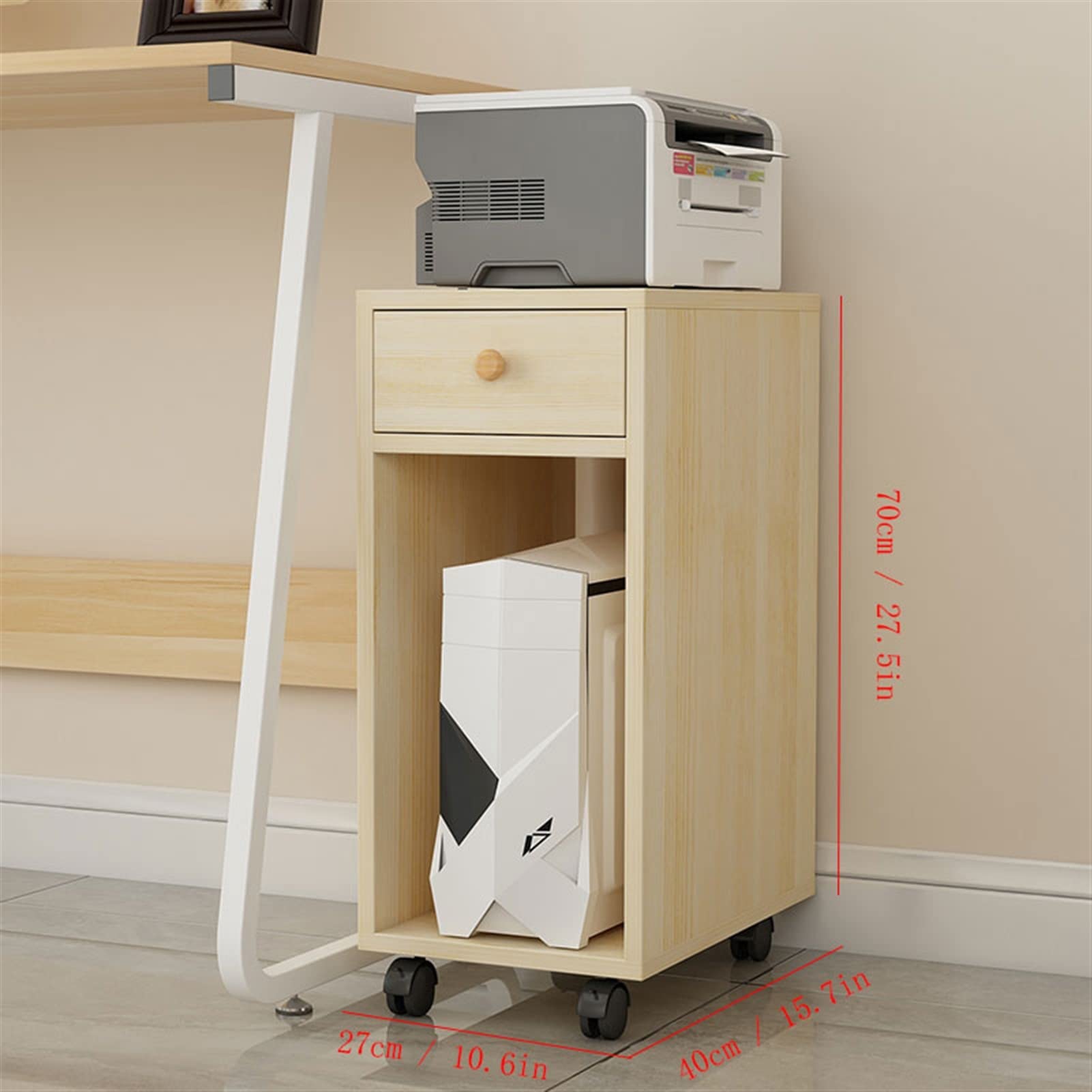 GLigeT CPU Holder Supporto for CPU, scrivania da Ufficio, Lato Mobile, PC, Armadio Principale, casa, Pesante, mainframe, Torre, Telaio, Staffa con Ruote Carrello PC (Color : A)