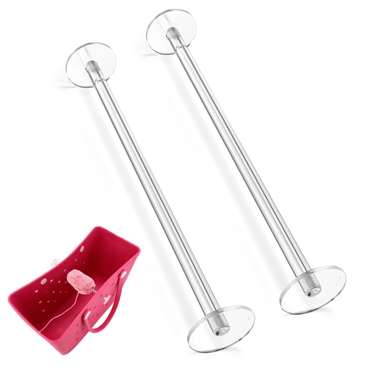 Yarn Spinner Compatible with Bogg Bag XL, Acrylic Yarn Holder Transparent Crochet Spinner for Crocheting and Knitting Gift for Craft Lover Accessories(Bogg Bag Not Included)