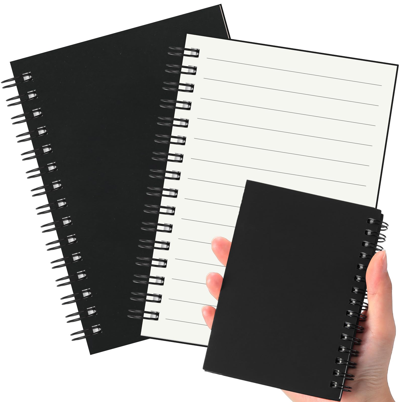 Qilery 2 Pack Small Notebooks A6 Spiral Notepads Little Writing Journals Bulk 4 x 6 Inch Ruled Notebook 100 Sheets Mini Memo Pads for Travel Office