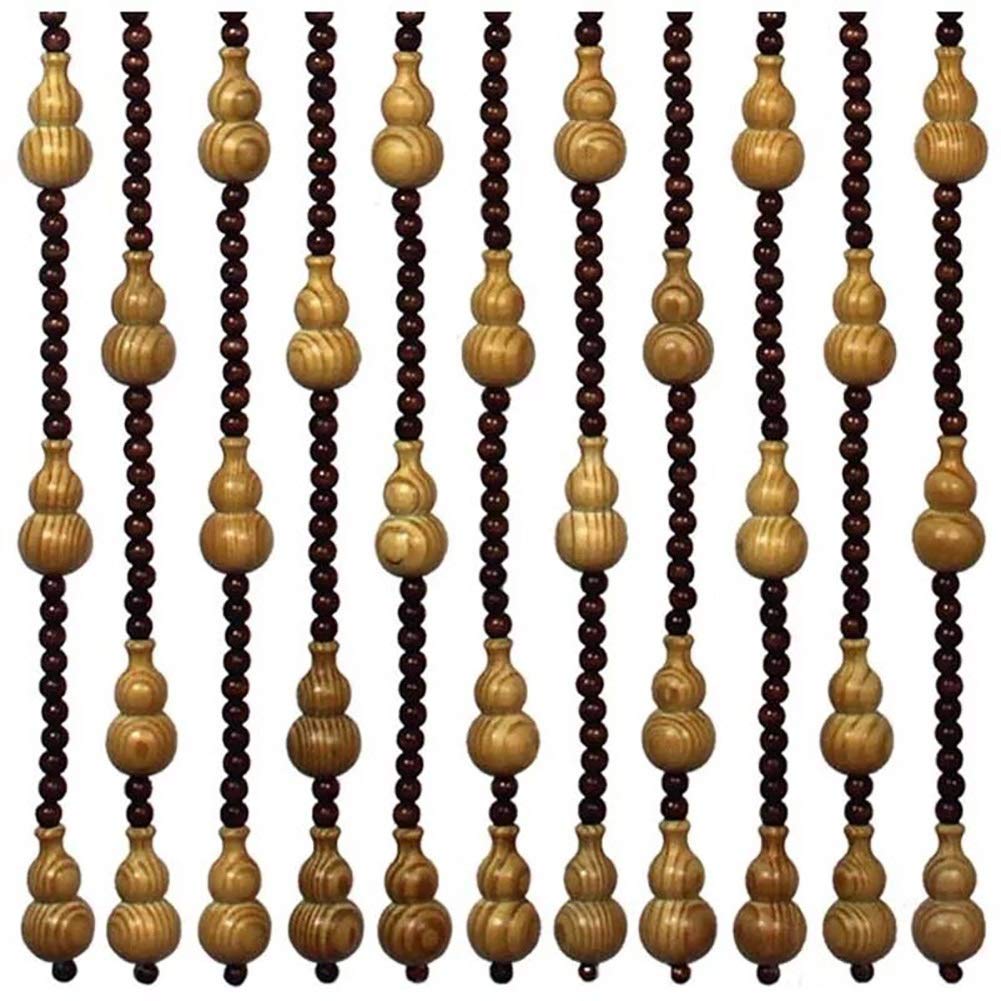 Rideau de perles en bois de haute qualité artisanale panneau séparateur de porte de style rustique