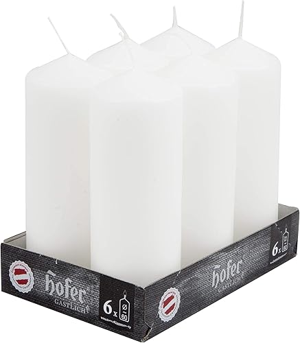 Miniatura 2 de Vela de pilar alto, paquete de 18 velas blancas sin perfume, 2.36 x 6.5 pulgadas, velas de 54 horas de tiempo de combustión para decoración, sin