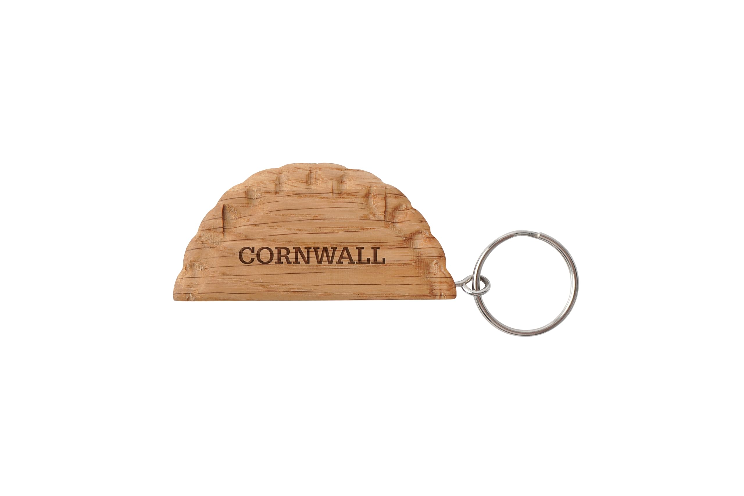 Cgb Giftware Brown | Cornish Gifts 'Cornwall' Oak Cornish Pasty Keyring | House Keys | Novelty | Oak Keyring | Gb08394