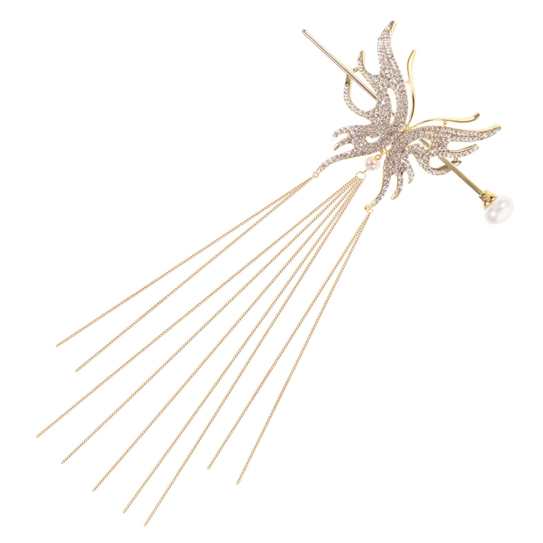 minkissy 5pezzi Fermaglio Per Forma Di Farfalla Con Perle Accessorio Vintage Per Chignon Elegante e Resistente Per Donne Per Acconciature Quotidiane