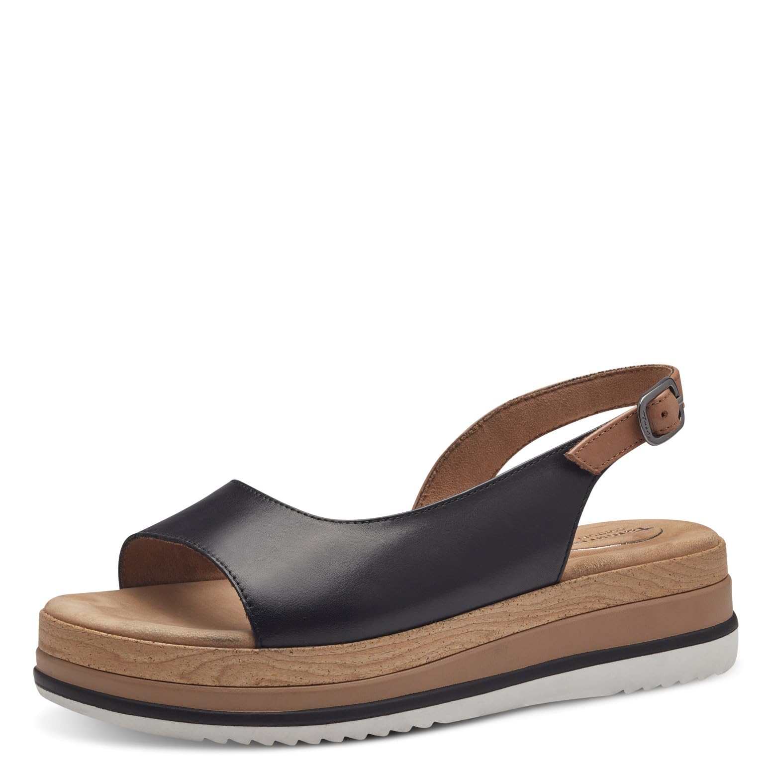 Tamaris COMFORT Damen Sandalen flach aus Leder mit verstellbarem Riemen