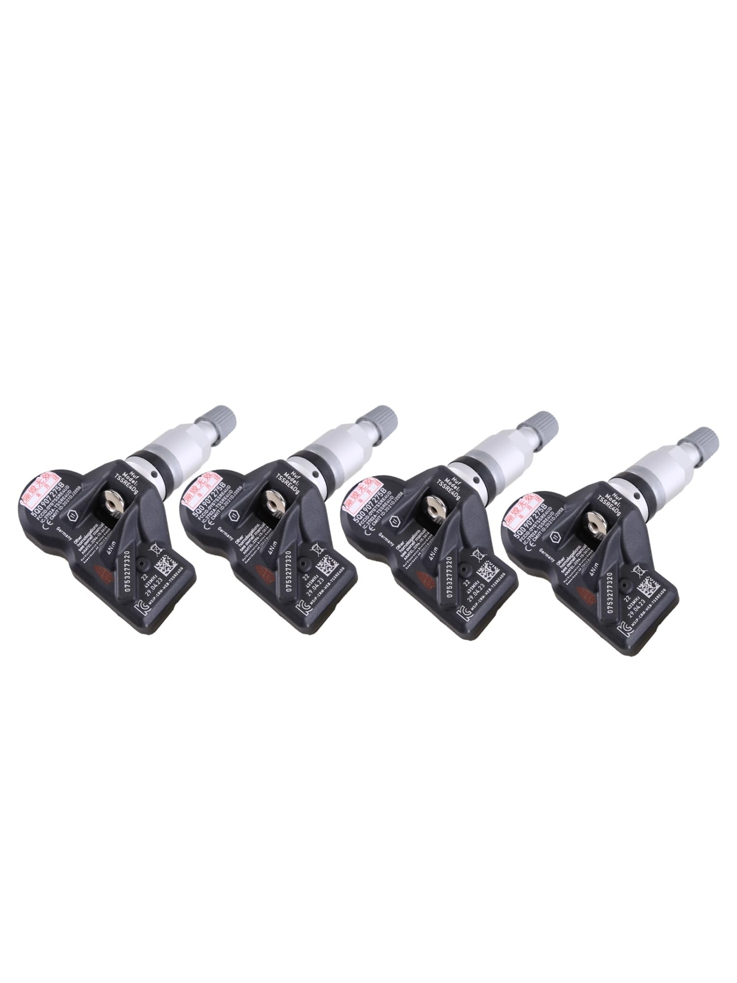 4Stk 5Q0907275B Reifendrucksensor 433MHz kompatibel mit VW Passat Porsche Skoda Seat TPMS Ersatzteil