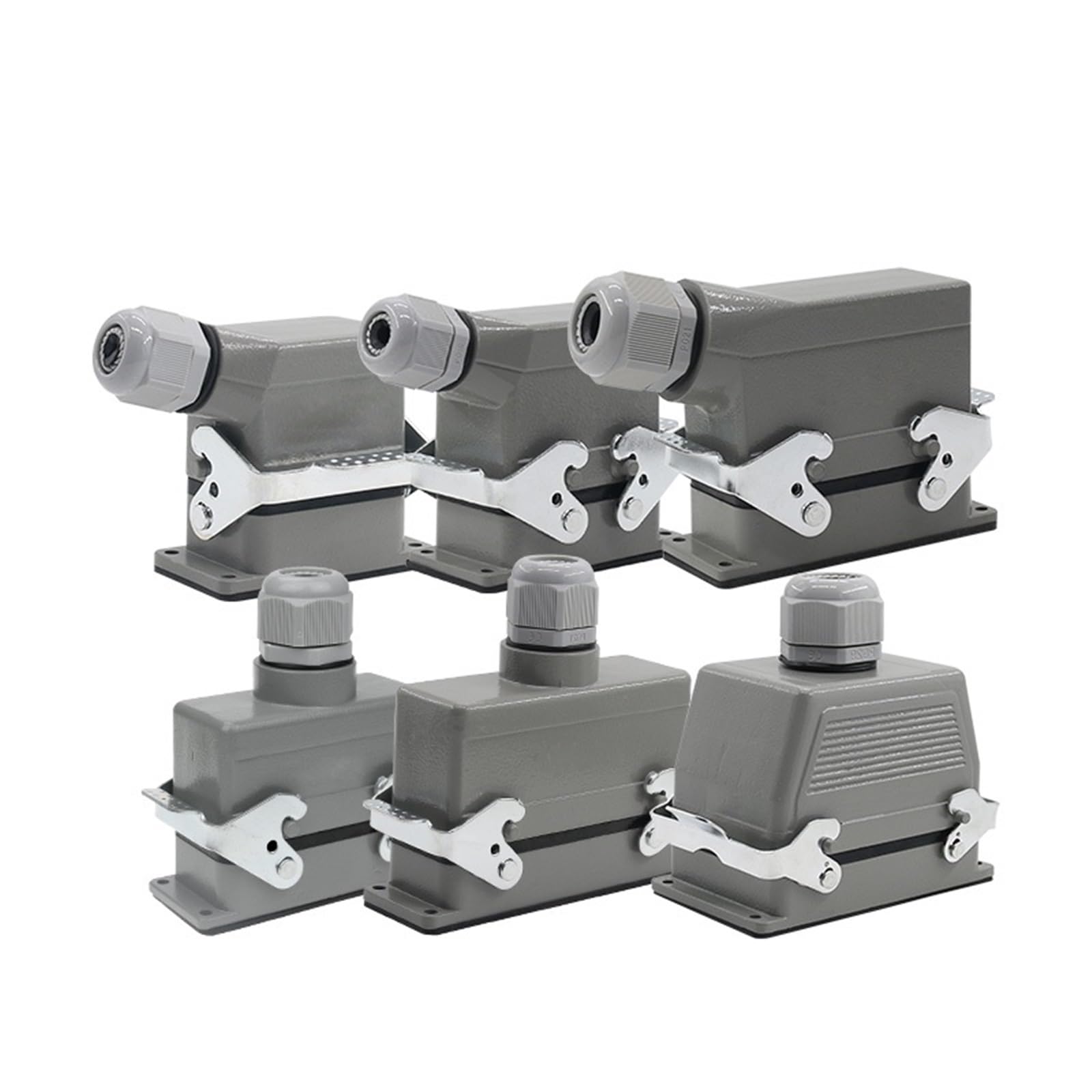 Connecteur rectangulaire robuste HDC-HE4 6 10 16 20 24 32 48 broches 16 A ligne latérale (ligne latérale à 32 noyaux)