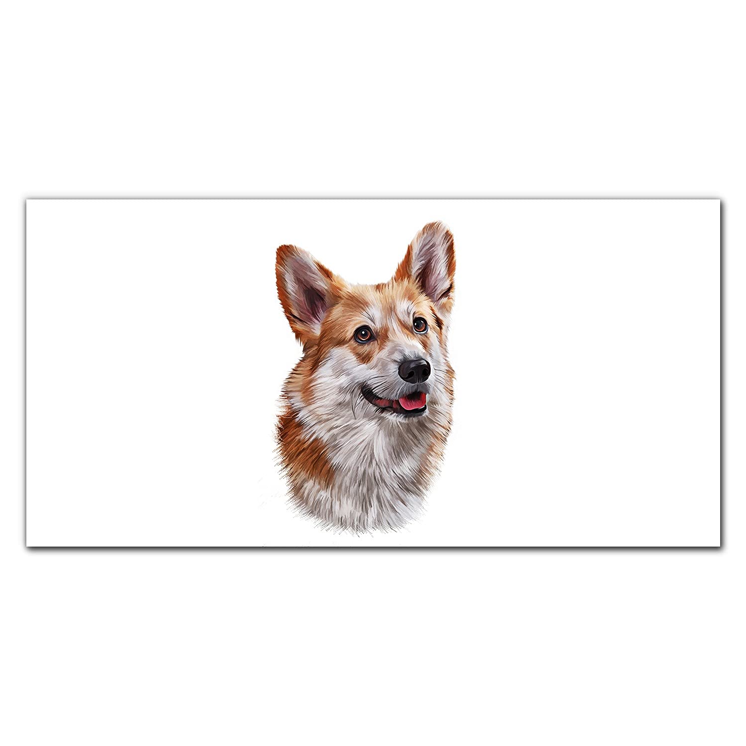 Crédence de cuisine en verre trempé 100x50 cm motif chien animal adhésive Coloray