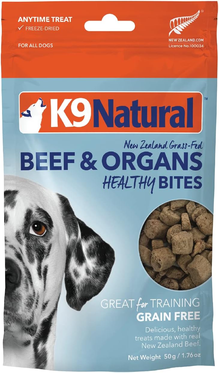 K9 Natural Freeze Dried Beef Bites Treats 50g