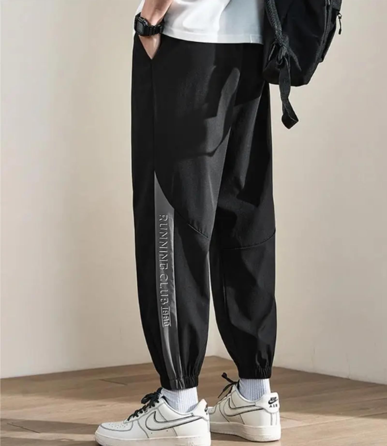 Pantalones De Enfriamiento De Hielo Transpirables para Hombre Joggers De Talla Grande Pantalones Elásticos para Hombre Pantalones De Chándal para Correr