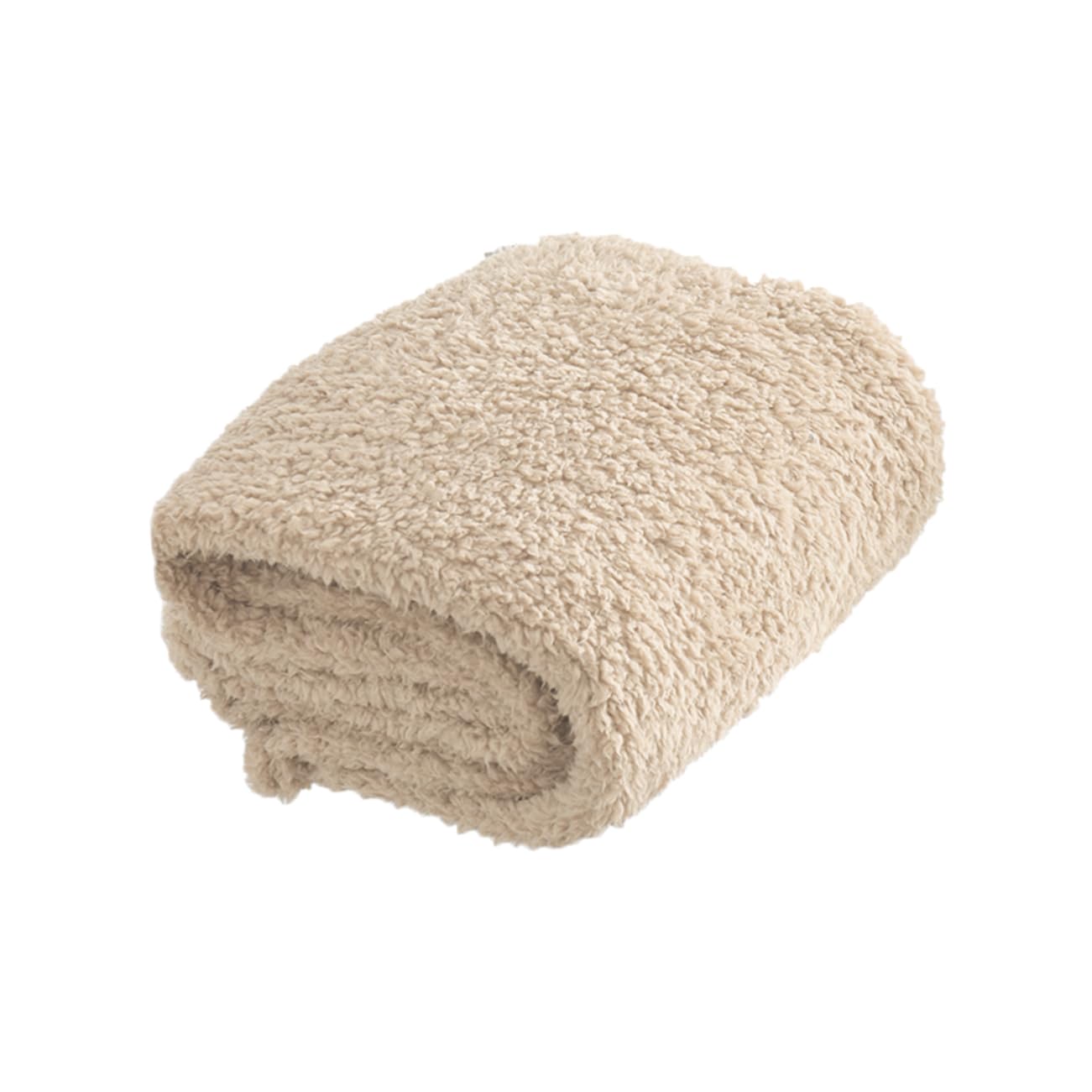 Couverture coussin tapis de couchage peluche chat chien lavable beige
