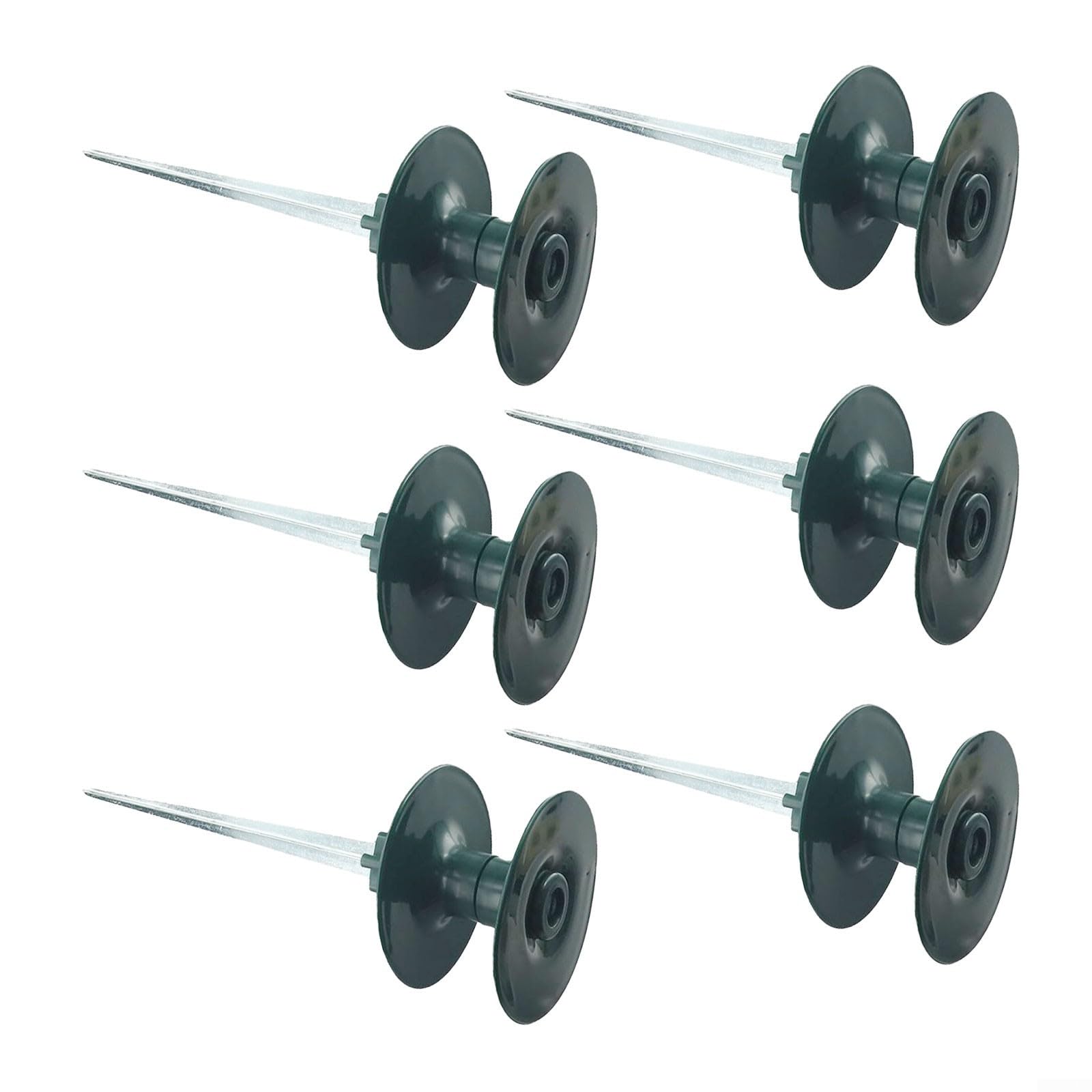 Tuyau d'arrosage en zinc avec roue en résine pour protection des plantes, lot de 6